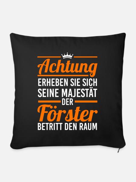 Waldarbeiter Holzfäller Waldarbeit Förster - Sofakissenbezug 45 x 45 cm - Schwarz