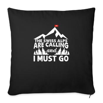 Suisse - Housse de coussin décorative 45 x 45 cm - noir - Devant