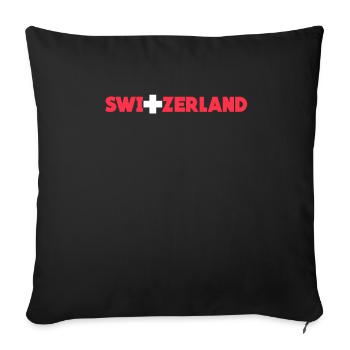 Suisse - Housse de coussin décorative 45 x 45 cm - noir - Devant