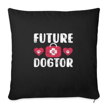 Veterinarian Veterinary Medicine Veterinarian Veterinary Gift - Sofa pillowcase 17,3'' x 17,3'' (45 x 45 cm) - black - Front