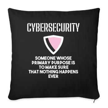 Cybersecurity - IT Security Computer Scientists - Sofa pillowcase 17,3'' x 17,3'' (45 x 45 cm) - black - Front