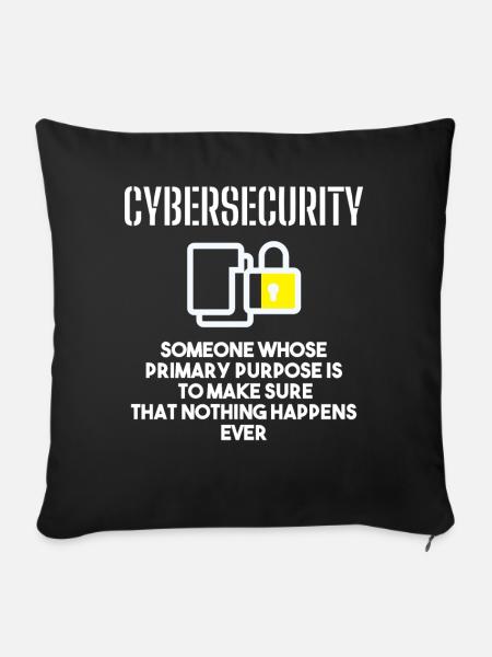 Cybersecurity - IT-Sicherheit Informatiker - Sofakissenbezug 45 x 45 cm - Schwarz