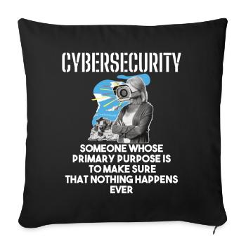 Cybersecurity - IT-Sicherheit Informatiker - Sofakissenbezug 45 x 45 cm - Schwarz - Vorne