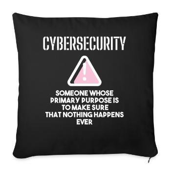 Cybersecurity - IT Security Computer Scientists - Sofa pillowcase 17,3'' x 17,3'' (45 x 45 cm) - black - Front