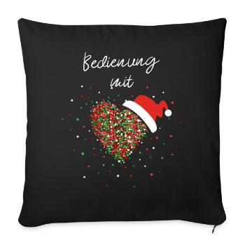 Bedienung Mit Herz Kellnerin Weihnachtsoutfit - Sofakissenbezug 45 x 45 cm - Schwarz - Vorne