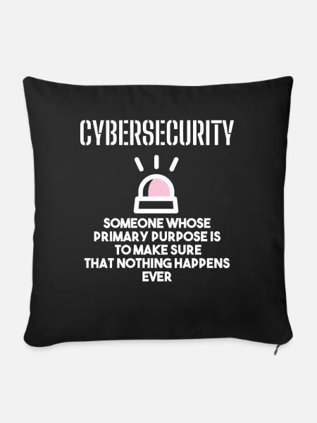 Cybersecurity - IT-Sicherheit Informatiker - Sofakissenbezug 45 x 45 cm - Schwarz
