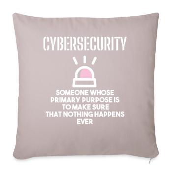 Cybersecurity - IT-Sicherheit Informatiker - Sofakissenbezug 45 x 45 cm - helles Taupe - Vorne