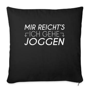 Joggen Spruch - Sofakissenbezug 45 x 45 cm - Schwarz - Vorne