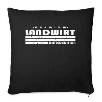 Landwirt Limited Edition Bauernhof Lustiges Bauer - Sofakissenbezug 45 x 45 cm - Schwarz - Vorne