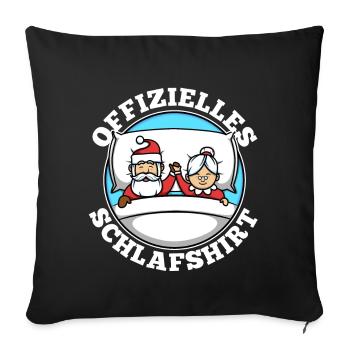 Chemise de couchage officielle Noël - Housse de coussin décorative 45 x 45 cm - noir - Devant