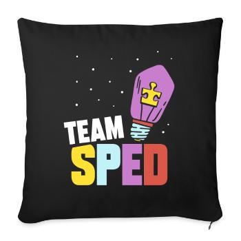 Team Special Education Teacher Special Education Profession - Sofa pillowcase 17,3'' x 17,3'' (45 x 45 cm) - black - Front