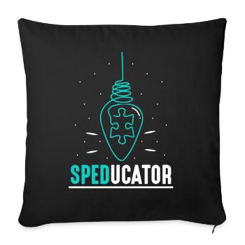 Enseignant spéducateur Éducation de l’enfance en difficulté Éducation de l’enfance en difficulté - Housse de coussin décorative 45 x 45 cm - noir - Devant