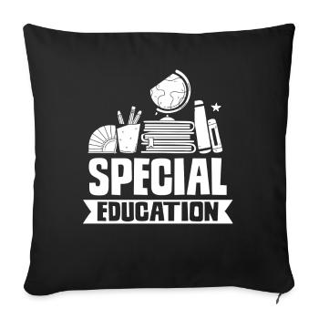 Sonderpädagogik Beruf Lehrer Sonderpädagoge - Sofakissenbezug 45 x 45 cm - Schwarz - Vorne
