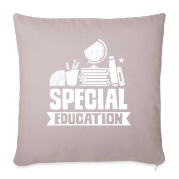 Sonderpädagogik Beruf Lehrer Sonderpädagoge - Sofakissenbezug 45 x 45 cm - helles Taupe - Vorne