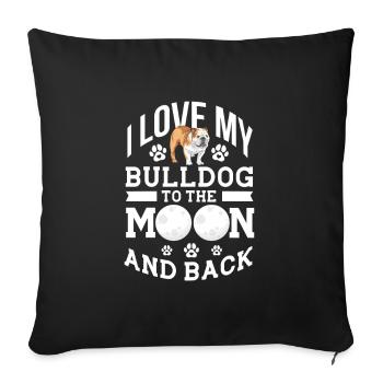 American Bulldog - Sofa pillowcase 17,3'' x 17,3'' (45 x 45 cm) - black - Front