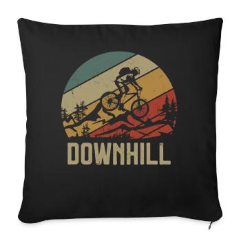 Enduro VTT VTT Équitation - Housse de coussin décorative 45 x 45 cm - noir - Devant