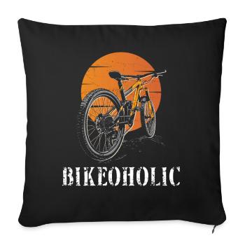 Enduro VTT VTT Équitation - Housse de coussin décorative 45 x 45 cm - noir - Devant
