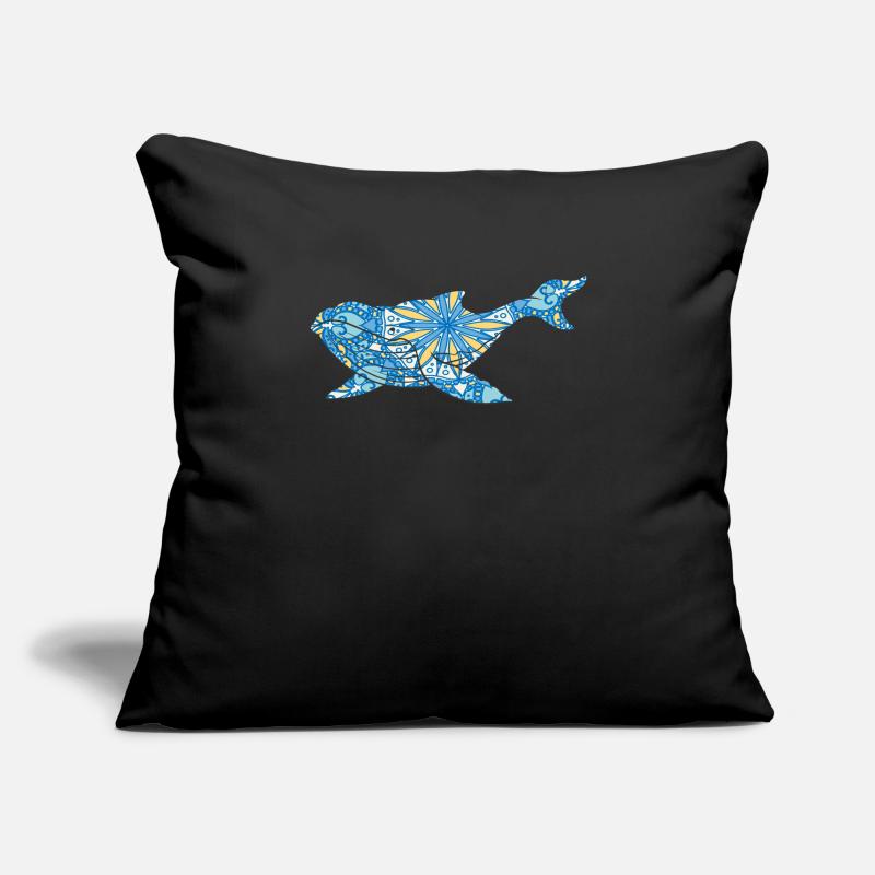 Mandala Whale Geometry Pattern Sofa pillowcase 17,3'' x 17,3'' (45 x 45 cm)