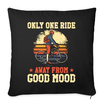 Enduro VTT VTT Équitation - Housse de coussin décorative 45 x 45 cm - noir - Devant