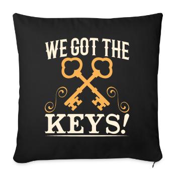 We have the key homeowner host - Sofa pillowcase 17,3'' x 17,3'' (45 x 45 cm) - black - Front