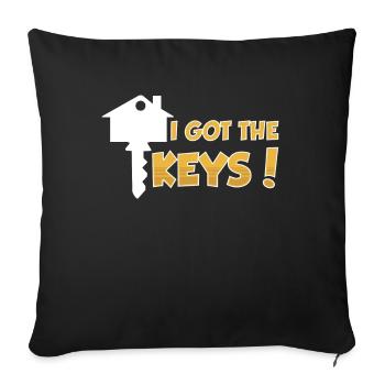 I have the key homeowner host - Sofa pillowcase 17,3'' x 17,3'' (45 x 45 cm) - black - Front