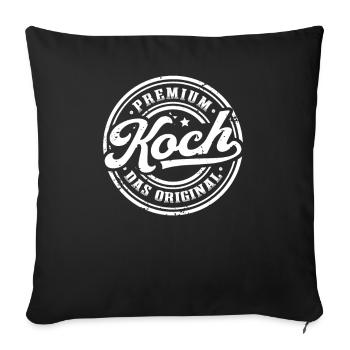 Koch Original Kochen Lustiges Köchin - Sofakissenbezug 45 x 45 cm - Schwarz - Vorne