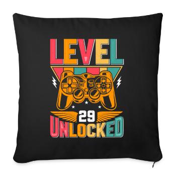 Level 29 Unlocked Awesome Since 1994 Funny Gamer - Sofa pillowcase 17,3'' x 17,3'' (45 x 45 cm) - black - Front