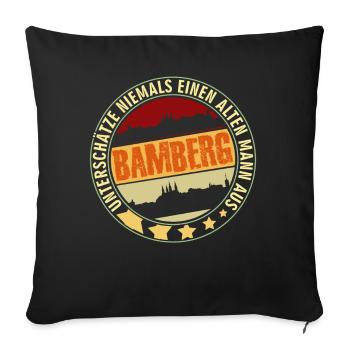 Blague de Bamberg pour l’homme Bamberger - Housse de coussin décorative 45 x 45 cm - noir - Devant