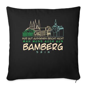 Bamberg Sites Bamberger - Housse de coussin décorative 45 x 45 cm - noir - Devant