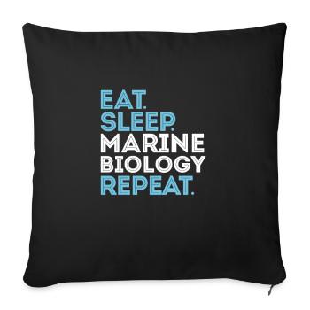 Biologie marine - Housse de coussin décorative 45 x 45 cm - noir - Devant