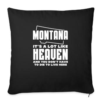 Montana - Housse de coussin décorative 45 x 45 cm - noir - Devant