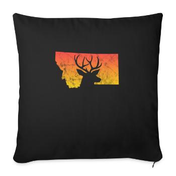 Montana Amérique USA Helena Mountains Cadeau - Housse de coussin décorative 45 x 45 cm - noir - Devant