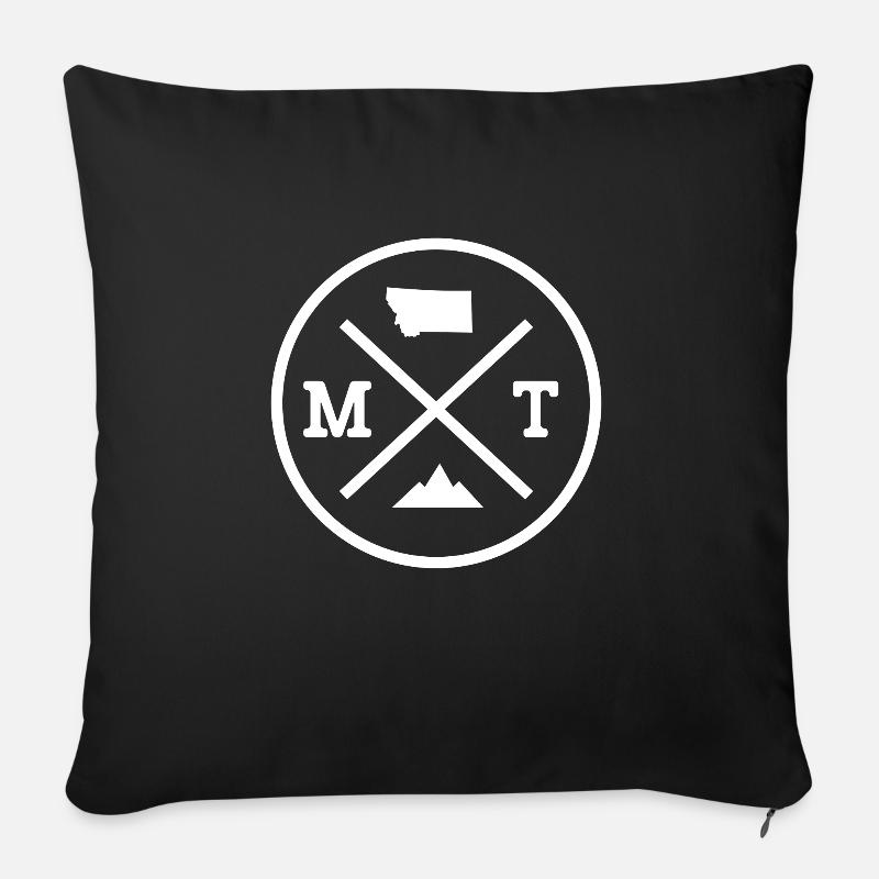 Montana - Sofakissenbezug 45 x 45 cm - Schwarz