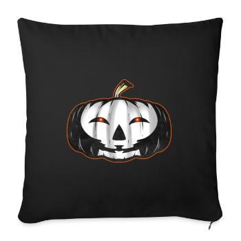 Black Pumpkin With Skull Painting Halloween - Sofa pillowcase 17,3'' x 17,3'' (45 x 45 cm) - black - Front