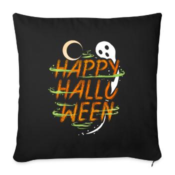 Halloween Costume Spirit Ghost Moon Wishes Happy - Sofa pillowcase 17,3'' x 17,3'' (45 x 45 cm) - black - Front