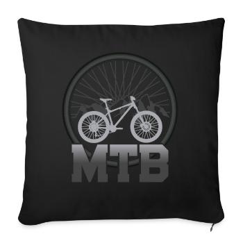 Enduro VTT VTT Équitation - Housse de coussin décorative 45 x 45 cm - noir - Devant