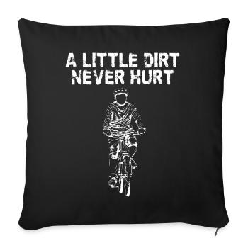 Enduro VTT VTT Équitation - Housse de coussin décorative 45 x 45 cm - noir - Devant