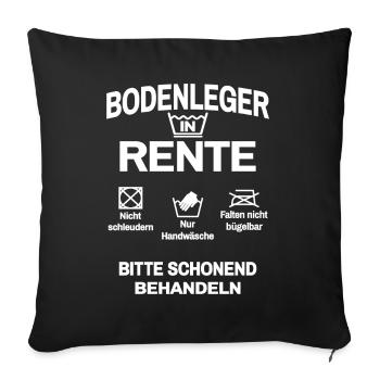 Bodenleger in Rente - Sofakissenbezug 45 x 45 cm - Schwarz - Vorne