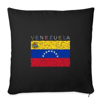 Venezuela Flag Caracas - Sofa pillowcase 17,3'' x 17,3'' (45 x 45 cm) - black - Front
