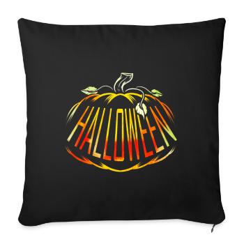 Pumpkin Drawing Halloween - Sofa pillowcase 17,3'' x 17,3'' (45 x 45 cm) - black - Front