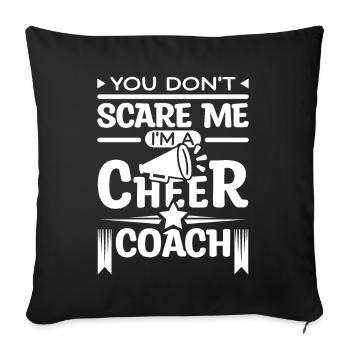 Tu t’en fous de moi je suis un coach de cheer - Housse de coussin décorative 45 x 45 cm - noir - Devant