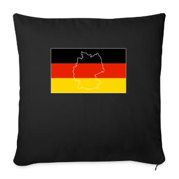 Germany Flag - Sofa pillowcase 17,3'' x 17,3'' (45 x 45 cm) - black - Front