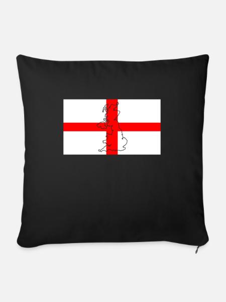 England Flagge - Sofakissenbezug 45 x 45 cm - Schwarz