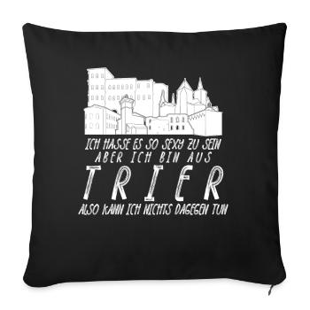 Trierer Spruch Trier - Sofakissenbezug 45 x 45 cm - Schwarz - Vorne