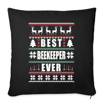 Funny Ugly Christmas Best Imker Ever - Sofakissenbezug 45 x 45 cm - Schwarz - Vorne
