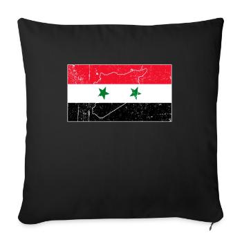 Drapeau de l’Irak - Housse de coussin décorative 45 x 45 cm - noir - Devant