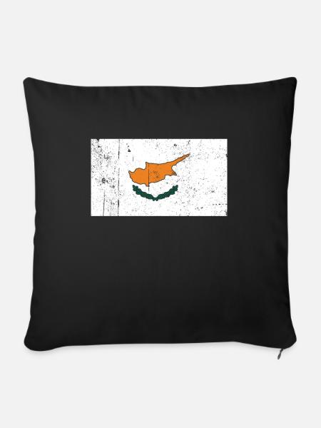 Zypern Flagge - Sofakissenbezug 45 x 45 cm - Schwarz