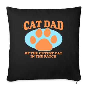 Cat Dad Cats Cat Dad Cat Owner Gift - Sofa pillowcase 17,3'' x 17,3'' (45 x 45 cm) - black - Front