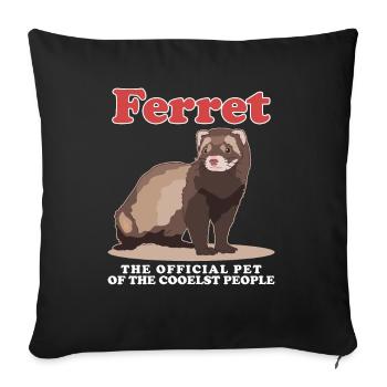 Ferret Propriétaire Ferret Cadeau - Housse de coussin décorative 45 x 45 cm - noir - Devant