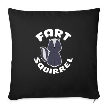 Mouffette - Housse de coussin décorative 45 x 45 cm - noir - Devant